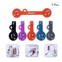 Resher Magnetic Cable Clips, Earbuds Cord Organizers, Multi-Functional Magnetic Cable Winders for Cable, Headphone, USB Cable, Bookmarks, Keychain, Cable Straps and Computer Cable Management(5 Pack)