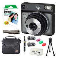 Fujifilm Instax Square SQ6 Instant Film Camera(Graphite Gray)+2 Pack of 10 Instax Square Wide Films+ Camera Bag, Tripod, 2in1 Spray & Brush Lens Pen, and Quality Photo Microfiber Cloth