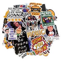 The Funny Office Stickers, 65pcs Waterproof Vinyl Friends Sticker Pack for Laptop Water Bottles Notebook Hydro Flask Computer Guitar Bike Luggage Skateboard