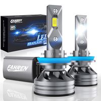 Fahren H11/H9/H8 Bulbs, 60W 10000 Lumens Super Bright LED Waterproof Headlights Conversion Kit 6500K Cool White IP68