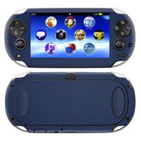 Decalrus - Playstation PSP Vita Blue Carbon Fiber Skin Skins Decal for case Cover wrap CFvitaBlue
