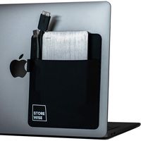 Laptop Organizer - Pocket Holder for Portable External Hard Drive by StoreWise | Travel Accessories | Modern Storage Organizers for Battery Pack, Wireless Mouse, Cables, Earphones, Pen (Black)