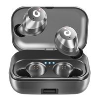 Bluetooth Wireless Earbuds, Bluetooth Headset Wireless Earphones IPX7 Waterproof Bluetooth 5.0 Stereo Hi-Fi Sound with 2200mAh Charging Case (Black)