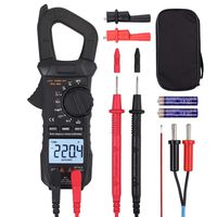 Neoteck Digital Clamp Meter, 6000 Counts TRMS Clamp Multimeter Measures AC Current, AC/DC Voltage, Continuity Capacitance Resistance Frequency Diode Hz Test Square Wave