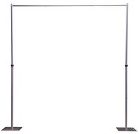 OnlineEEI, Adjustable Height Pipe and Drape Backdrop or Room Divider Kit, 7ft to 12ft High x 7ft to 12ft Wide, Premier Drape Not Included