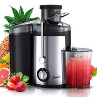 Juicer Machines, [2020 Upgrade] Joerid Centrifugal Juicer, Juice Extractor with Spout Adjustable, Lighter & Powerful, Easy to Clean & BPA-Free, Dishwasher Safe, Included Brush [Black] - 600W