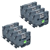 GREENCYCLE 8PK Replacement TZe-325 TZe325 TZ-325 TZ325 Laminated White on Black 9mm 3/8" Width 8m 26.2ft Length Label Tape Compatible for Brother P-Touch PT1010 PT1090 PT D400 D400AD D400VP D600