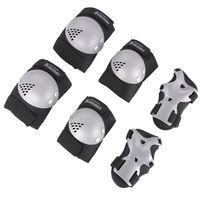 BOSONER Kids/Youth Rollerblade Roller Skates Cycling Knee Pads Elbow Pads (Silver Black, Small (3-7 Years))