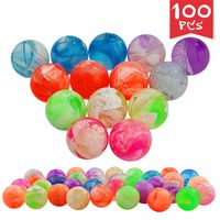 Agreatca 100 pcs Cloud 19 mm Bouncing Balls，Mini Neon Swirl Bouncing Balls，Neon Bouncing Balls Bulk Kit for Kids, Rubber Swirl Bouncing Balls