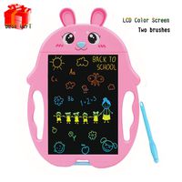 QISHI YUHUA LCD Writing Tablet 9 Inch,Colorful Doodle Board Drawing Board, Birthday Present for 2-6 Years Old Girl, Perfect Gifts for Little Kids - Pink Rabbit