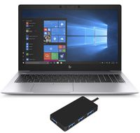 HP EliteBook 850 G6 Laptop (Intel i7-8565U 4-Core, 16GB RAM, 512GB PCIe SSD, Intel UHD 620, 15.6" Full HD (1920x1080), Fingerprint, WiFi, Bluetooth, Webcam, 2xUSB 3.1, Win 10 Pro) with USB3.0 Hub