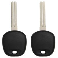 Keyless2Go New Uncut Replacement Transponder Ignition Car Key 4C Chip TOY48BT4 (2 Pack)