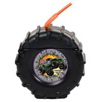 Monster Jam Childrens Birthday Party Supplies - Truck Tire Plastic Sippy Cup with Straw (8)