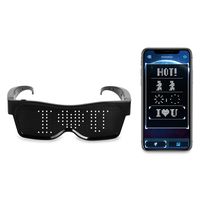 EYEFLASHES Bluetooth LED Glasses for Raves - Light Up Glasses for Festivals & Parties - Rave Glasses - Display Customized Flashing Messages & Animations via Bluetooth on Our App - Light up The Party!