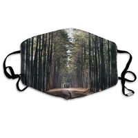 VTWG Dream Forest Washable Reusable Safety Mask, Stylish Polyester Adolescent Couple Dust-Proof Adjustable Earrings