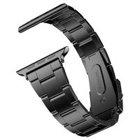 JETech Replacement Band for Apple Watch 42mm and 44mm Series 1 2 3 4 5, Stainless Steel, Black