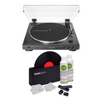 Audio-Technica AT-LP60X Bluetooth Fully Automatic Belt-Drive Turntable (Black) with Knox Gear Vinyl Record Cleaning Kit