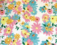 Pastel Flowers on White Tissue Paper XND-102