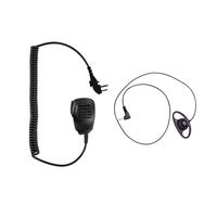 Maxtop APM100ARP07-H4 Light Duty Shoulder Speaker Microphone + D-Shape Listen Only Earpiece for Hytera HYT