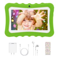 DUODUOGO 7 Inch Android Tablet PC Android 7.0, OTG, 2GB RAM, Hard Disk 32GB - IPS Screen HD 1280 800 Pixel WiFi Tablets (V8, Green)