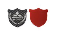 3D MITSUBISHI Carbon Fiber Car Front Body Trunk Rear Side Badge Emblem Sticker