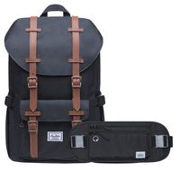 KAUKKO Laptop Outdoor Backpac, Traveling Rucksack Fits 15.6 Inch Laptop (7-Black[2PC])