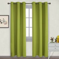 NICETOWN Window Treatment Thermal Insulated Solid Grommet Blackout Curtains/Drapes for Bedroom (2-Pack, 42 by 84 Long, Fresh Green)