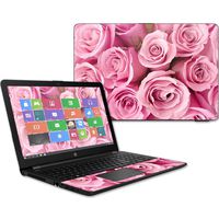 MightySkins Skin Compatible with HP 15t Laptop 15.6" (2017) - Pink Roses | Protective, Durable, and Unique Vinyl Decal wrap Cover | Easy to Apply, Remove, and Change Styles | Made in The USA