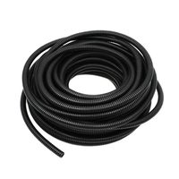 100' Ft 5/8 Inch Split Loom - Tubing Wire Conduit Hose Cover Auto Home Marine Black