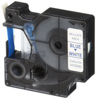 DYMO Standard D1 Labeling Tape for LabelManager Label Makers, Blue print on White tape, 3/8'' W x 23' L, 1 cartridge (40914), DYMO Authentic