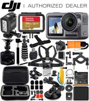 DJI Osmo Action 4K Camera with Free Promotional Dash Cam, Underwater LED Light & Deluxe Accessory Bundle - Includes: SanDisk Extreme 256GB microSDHC Memory Card, Carrying Case & More