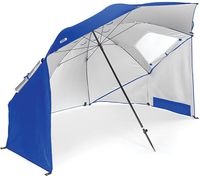 Sport-Brella Vented UPF 50+ Sun and Rain Canopy Umbrella for Beach and Sports Events (8-Foot, Blue)