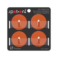 Three by Three Spot On! Mini Magnet Hook, Orange