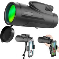 12X50 Monocular Telescope for Smartphone and Adult with High Power Mini Telescope Scope -BAK4 Prism FMC for Bird Watching Hunting Camping Travelling Wildlife Secenery(12x50-1)