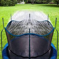 Bobor Trampoline Water Sprinkler for Kids, Outdoor Trampoline Spary Waterpark Fun Summer Water Toys. ... (Blue, 39ft) ...