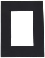 8.5x11 Smooth Black / Black Custom Mat for Picture Frame with 4.5x7 opening size (Mat Only, Frame NOT Included)
