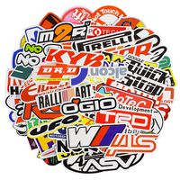 Waterproof Vinyl Stickers for Laptop Water Bottles Hydro Flask Motorcycle Bicycle Skateboard Luggage Car Bumper Guitar Decals (100 Pcs Racing Car Style Stickers)