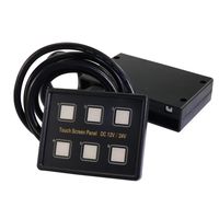 IZTOSS 6 Way Capacitive Touch-Sensitive Screen LED Switch Panel w/Circuit Control Box & 15-Pin VGA Cable for Car Truck Caravan Boat Yacht Marine