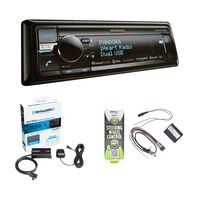 Kenwood KDC-BT858U CD Player Bluetooth USB SiriusXM Stereo Receiver with Sirius SXV300-V1 Vehicle Satellite Radio Tuner & Metra Axxess ASWC-1 Universal Steering Wheel Control Interface