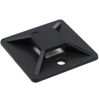 100 Adhesive-Backed Zip Tie Anchors by APTronix. Heavy Duty Professional Grade, UV Black Cable Tie Base: 1.5 x 1.5 Inch, Screw Hole Anchor Provides Additional Strength. XGA Anchors (XL, Black)