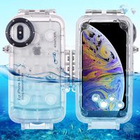 HAWELL iPhoneXS MAX Diving Case, Professional [40m/130ft] Surfing Swimming Snorkeling Photo Video Waterproof Protective Case Underwater Housing for iPhone with Lanyard