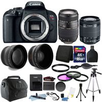 Canon EOS Rebel T7i 24.2MP Digital Camera + EF-S 18-55 is STM and Tarmon 70-300mm Lenses and Accessory Bundle