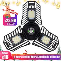 Garage Light Tribright Deformable Led Garage Lights Garage Ceiling Lights CRI85+ Garage Lighting LED Workshop Light for Garage Basement Laundry Room(60W Garage Light)