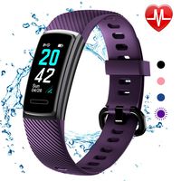 Fitness Tracker Activity Tracker Fitness Watch Heart Rate Monitor Sleep Monitor Waterproof IP68 Smart Watch Bands Calories Counter Step Tracker Pedometer Watch for Women Men Kid (Purple)