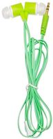 Bulk Economical Childrens Earbuds with 3.5 mm Headphone Plug (Green Flat Cord, 10 Pack)