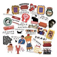 25th Anniversary | Water Bottles Sticker,Laptops Sticker,Friends Themed Decal Stickers for Water Bottles. Waterproof Vinyl Decal Sticker for Luggage,Phone,Computer,Hydro Flasks,Cars,Bicycles.34 PCS