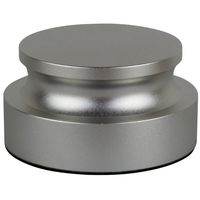 Record Weight Stabilizer - Aluminum Turntable Clamp (Silver) by DJGEARIX - Premium Audiophile Grade Vinyl Vibration Reducer for Audio Performance with Soft Base Pad