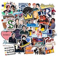 Riverdale Water Bottles Stickers, 50pcs Cool TV Vinyl Decal for Teens/Kids, Perfect for Laptop Travel Case Computer Phone Guitar Notebook Skateboard