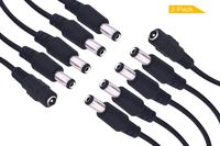 Power Splitter Cable 1 Female to 4 Male Power Supply Wire Cord Y Adppter for CCTV Security Cameras and LED Strip Lights 2 Pack (1 to 4 Splitter Cable)