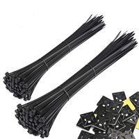 Honyear 200 Pack Strong Large 8/12 Inch Cable ties, Black Zip Ties, Durable,Self-Locking, Heavy Duty, Outdoor UV Resistant Nylon Black tie